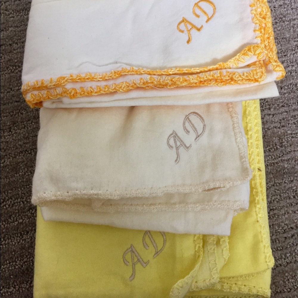 NWOT Crochet Flannel Swaddle Blankets